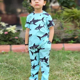 Emblica Unisex Kids Printed T-shirt with Trousers-image-40