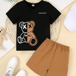 BAESD Kids Pack Of 3 Printed Short Sleeves T-shirt With Shorts image 2