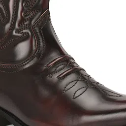 Delize Men Cowboy Ankle Cuban Heel Boots image 2