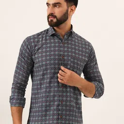 MILLENNIAL MEN Men Comfort Sheer Printed Casual Shirt image 1