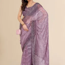 DIVASTRI Pure Georgette Designer Saree image 4