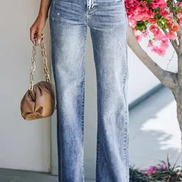 StyleCast Women Flared Mid-Rise Heavy Fade Stretchable Jeans-image-12
