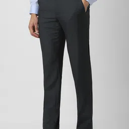 Van Heusen Men Mid Rise Slim Fit Formal Trousers image 3