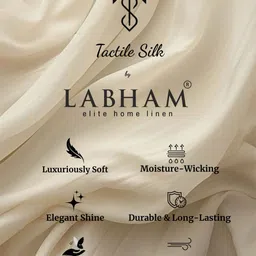 LABHAM Blue & Brown 300 TC King Bedsheet with 2 Pillow Covers image 5