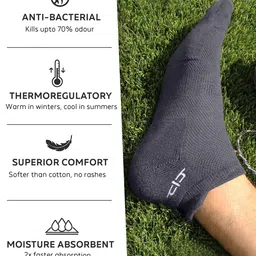 Heelium Men Pack of 3 Bamboo Super Soft Odour-Free Breathable Ankle-Length Socks image 3
