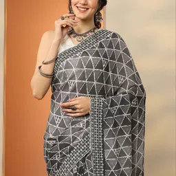 Libas Embroidered Pure Georgette Saree image 5