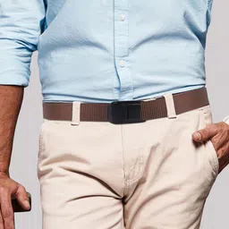 glitchez Men Textured Formal Belt image 5