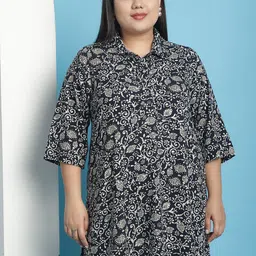 theRebelinme Floral Print Shirt Style Longline Top-picture-30
