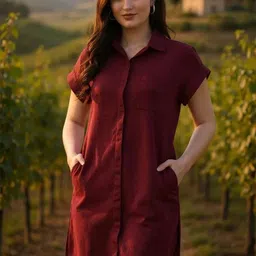 Hive91 Shirt Coller Shirt Dress-image-97