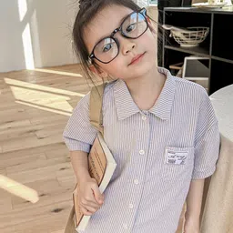 LULU & SKY Girls Striped Casual Shirt-picture-17