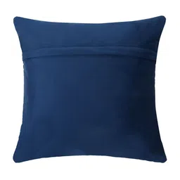 HOSTA HOMES Blue & Gold-Toned Set of 5 Geometric Velvet Square Cushion Covers image 5