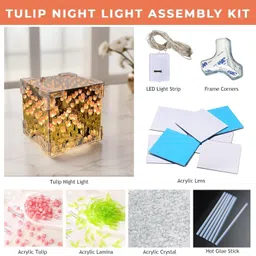 sitsra Cube Tulip Lamp - Led Tulip Light Night Lamp image 4