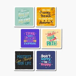 gifteeng Motivational Fridge Magnets | Set of 6, 4x4 Inch | Inspirational Messages Fridge Magnet Pack of 6-picture-13
