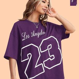 Christy World Women Pack of 2 Typography Printed Round Neck Cotton Oversized T-shirts-picture-32