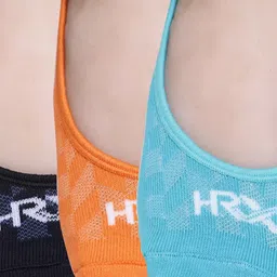 HRX by Hrithik Roshan Unisex Pack Of 6 Checked Shoe Liner Socks image 2