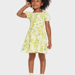 THE CHILDREN'S PLACE Floral Print Ruffled Smocked Dress-picture-24