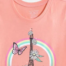 THE CHILDREN'S PLACE Girls Printed Pure Cotton T-Shirt image 2