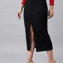 Chemistry Women Pencil Midi Skirt With Front Slit image 4