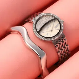 HAUTE SAUCE by Campus Sutra Women Set Of 2 Horizon Bijou Watch & Bracelet SSM25_HSWB5102-picture-13