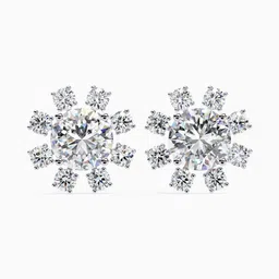 VALANOVA BIS Hallmark 18KT White Gold Diamond Studded Earrings- 1.67gm-picture-26