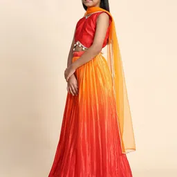 LOOKS AND LIKES Girls Ready to Wear Lehenga & Blouse With Dupatta image 4