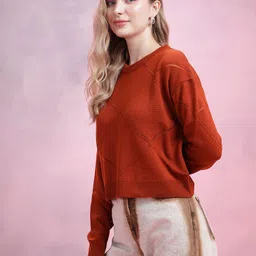 DressBerry Geometric Open Knit Pullover image 4