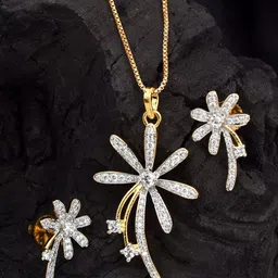 Anouk Gold-Plated Cubic Zirconia-Studded Jewellery Set-picture-10