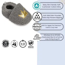 NESKA MODA Unisex Kids Cotton Booties image 4