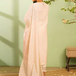 JAYPORE Floral Printed Cotton Silk Dupatta image 2