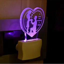 1ST TIME Red & White Printed Acrylic Contemporary Abstract Shaped Shaped Wall Lamp image 3