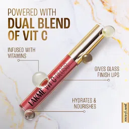 lakmé SuperglowVIT-C Gloss-PechyNudeC2-2.5ml image 4