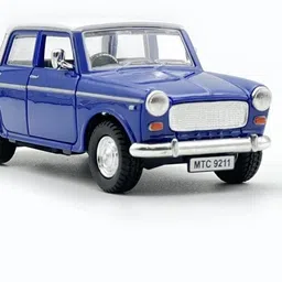 fun factory toys Queens 70 Vintage Fiat Toy Car with Pull Back Action (Color May Vary) image 4