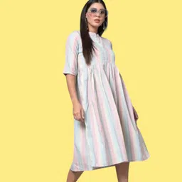 houseofcommona Women Maxi Multicolor Midi/Calf Length Dress-picture-17
