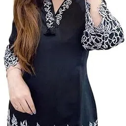 daily nest Women Viscose Rayon Kurti Pant Set image 3