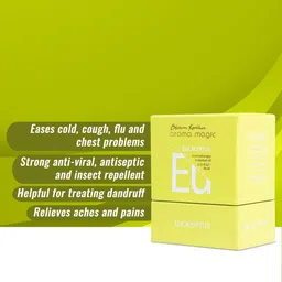 aroma magic Eucalyptus Essential Oil|100% Pure Clears Congestion, Dandruff & Aches|Pack of 2 image 2