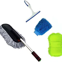 winkcart Microfiber Duster, small Wiper & Gloves,washing microfiber sponge and gloves Combo-picture-20