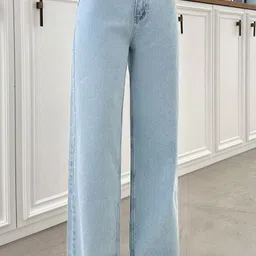 lovely london Women Regular Mid Rise Light Blue Jeans-picture-25