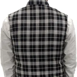 aljaami Checkered Men Waistcoat image 2