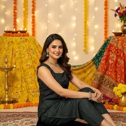 ozcan Women Cotton Blend Kurti Pant Set image 4