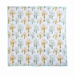 Jamio Firati White & Blue Floral Printed Cotton Heavy Winter 200 GSM Single Bed Quilt image 2