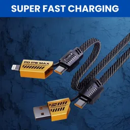 Tirumala 4-in-1 Cable 1 m 4-in-1 Multi-Port Fast Charging, Data Sync Cable for Lightning, Type-C, USBI148-picture-27