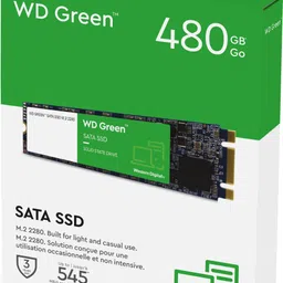 WESTERN DIGITAL WD Green M.2 480 GB Desktop, Laptop Green M.2 Internal Solid State Drive (SSD) (WDS480G3G0B) image 2