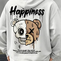 ava fashion Men Full Sleeve Graphic Print Hooded Sweatshirt image 1