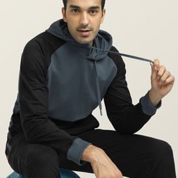 XYXX Men Black Quest French Terry Cotton Hooded Sweatshirt-picture-44