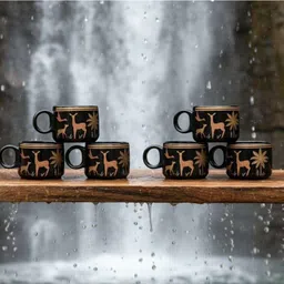 natsya homes Pack of 6 Ceramic BLACK TEA MUG-picture-32