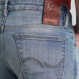 Jack & Jones Men Slim Fit Mildly Distressed Heavy Fade Comfort Stretchable Jeans image 2