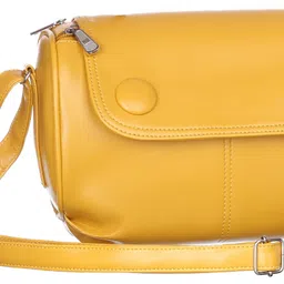 leather land Yellow, Gold Women Sling Bag Gorgeous Sling Yellow-picture-14