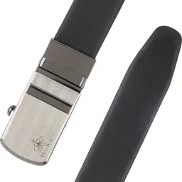 harlie king Men Formal, Party, Evening Black Genuine Leather Reversible Belt image 3