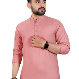 BHUVIKOO Band Collar Long Sleeves Short Kurta-picture-15