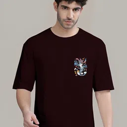 Kushi Flyer Men Graphic Printed Round Neck Relaxed Fit T-shirt-picture-36